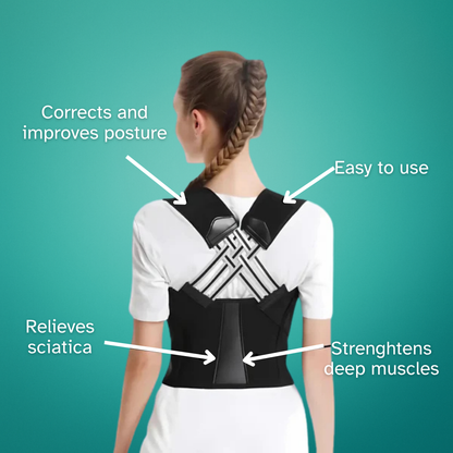 Posture Corrector for Back & Shoulder Support – Adjustable & Comfortable Fit